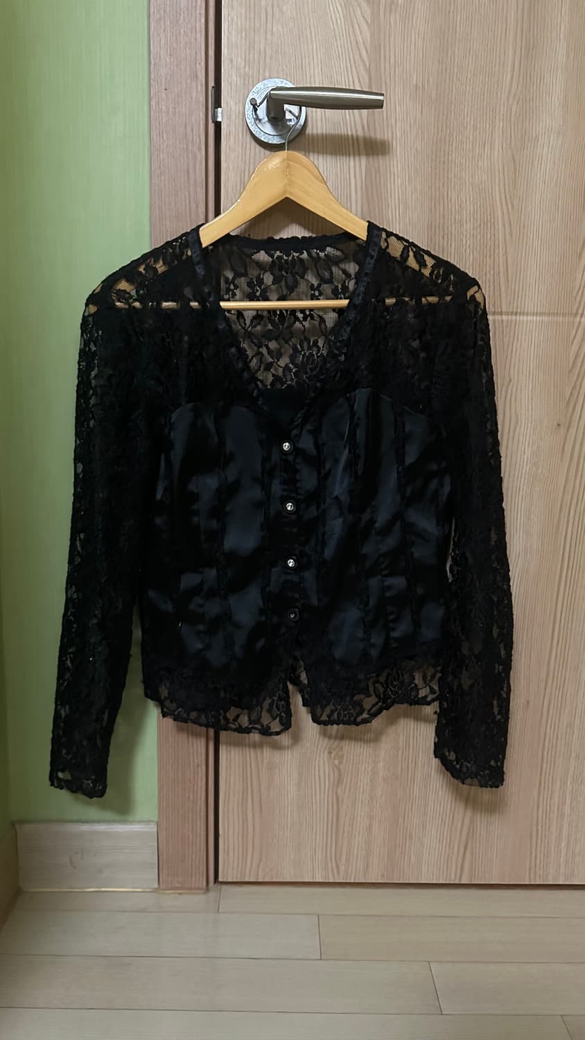 공겜여주깔 시스루 블라우스 상품이미지1