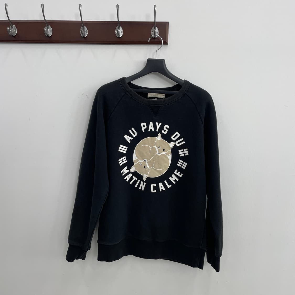 U 메종키츠네 블랙 폭스 자수 맨투맨 상품이미지1