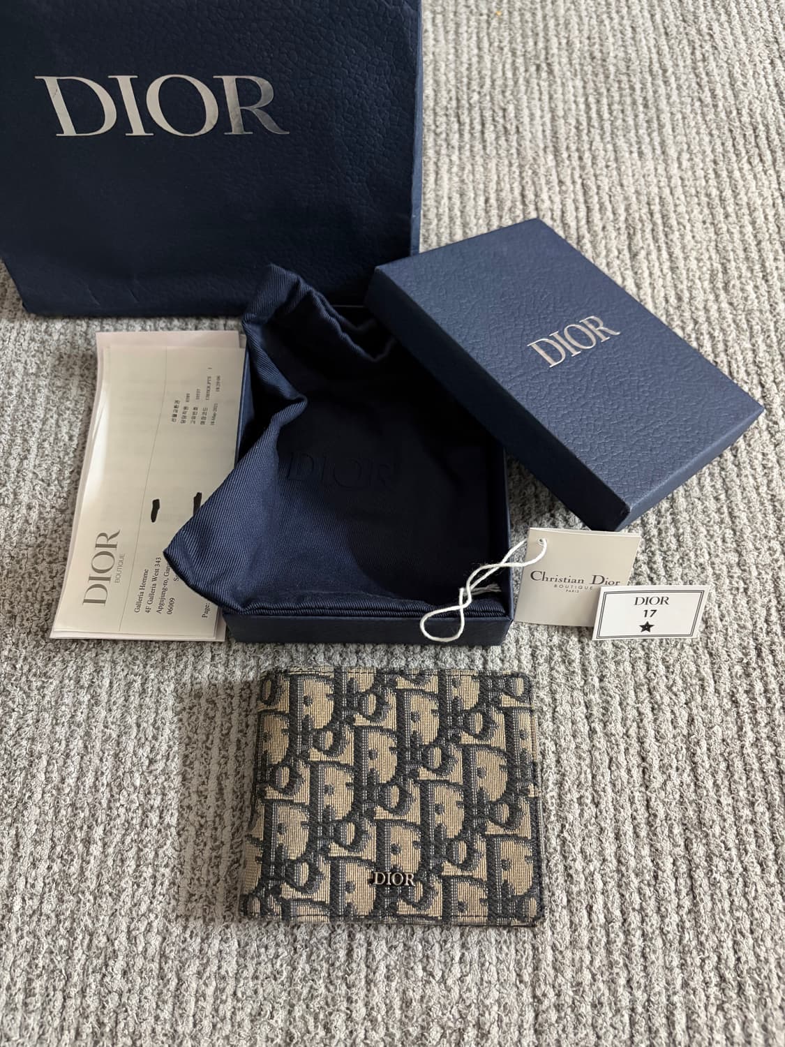 (상태최상, 풀구성) 디올 오블리크 반지갑 상품이미지1