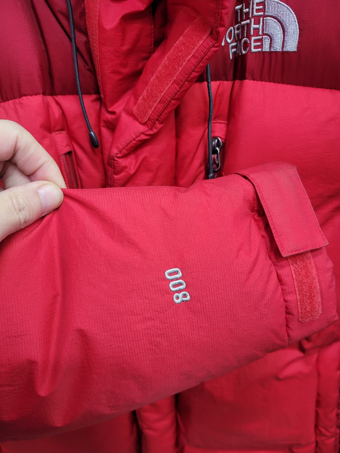 노스페이스 800 레드 패딩 HYBENT  상품이미지3