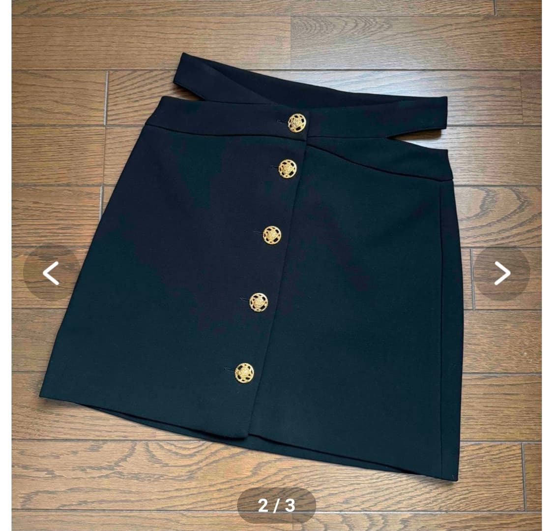 자라 큐빅 버튼 미니스커트 미사용품  상품이미지2