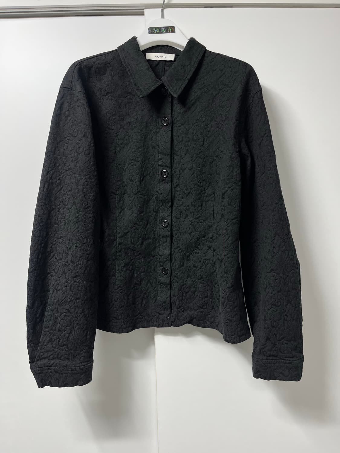 아모멘토 자카드 슬림 셔츠 상품이미지1