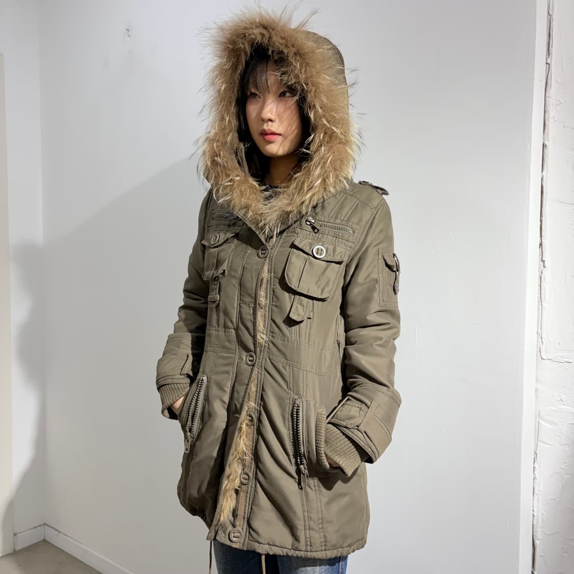 Club Club Club 카키 야상 패딩 상품이미지2