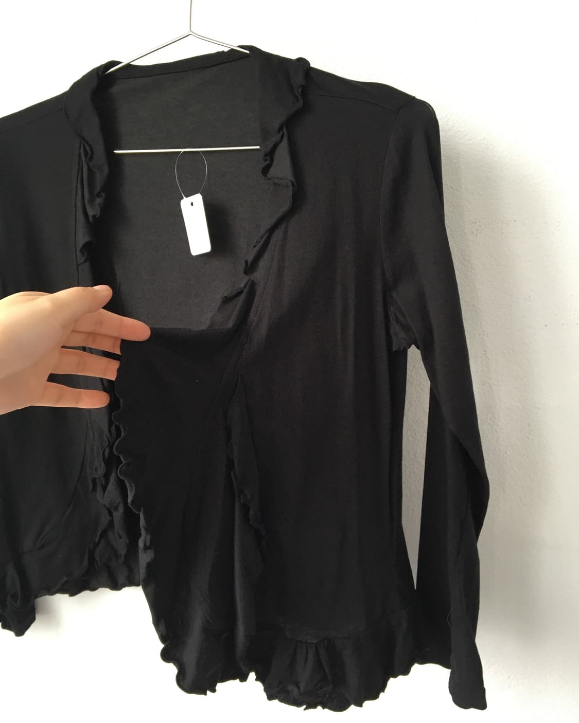 Ruffle point one button cardigan 상품이미지2