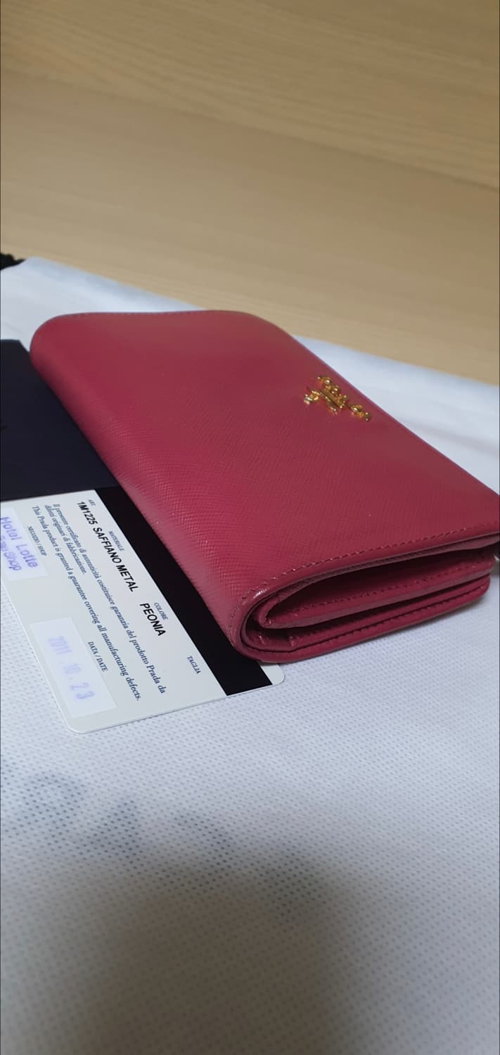 프라다 사피아노 반지갑/지갑 핑크 정품A급(보증서O) 상품이미지6