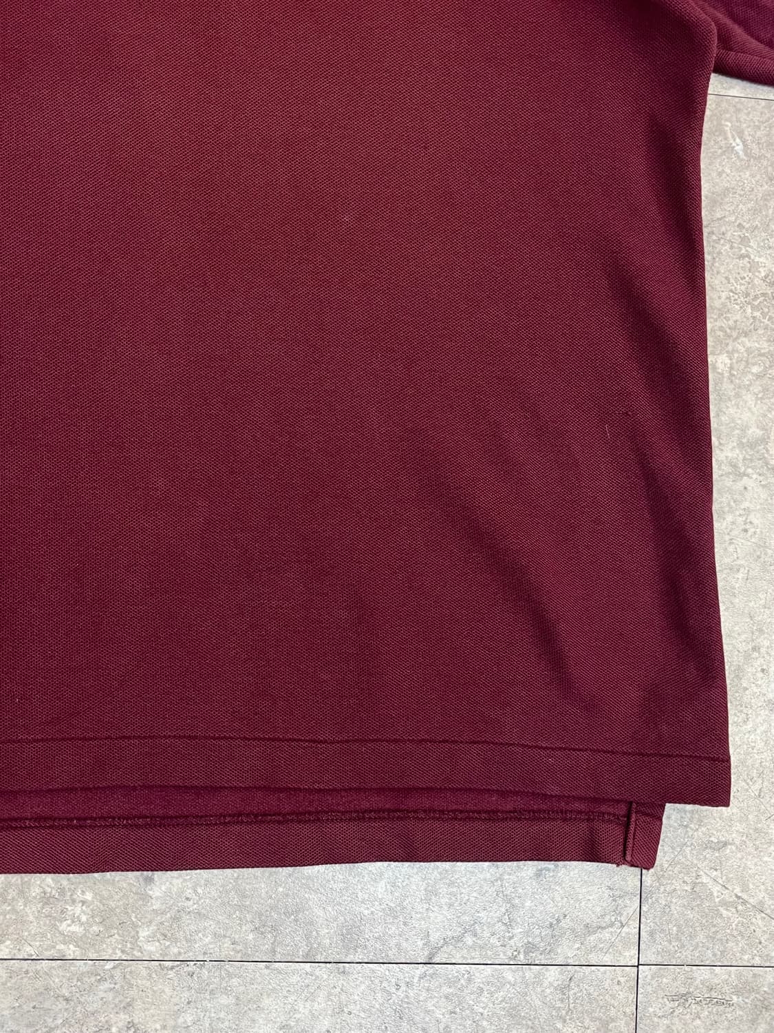 버버리 반팔 카라티 버건디 M #csz3799 상품이미지6