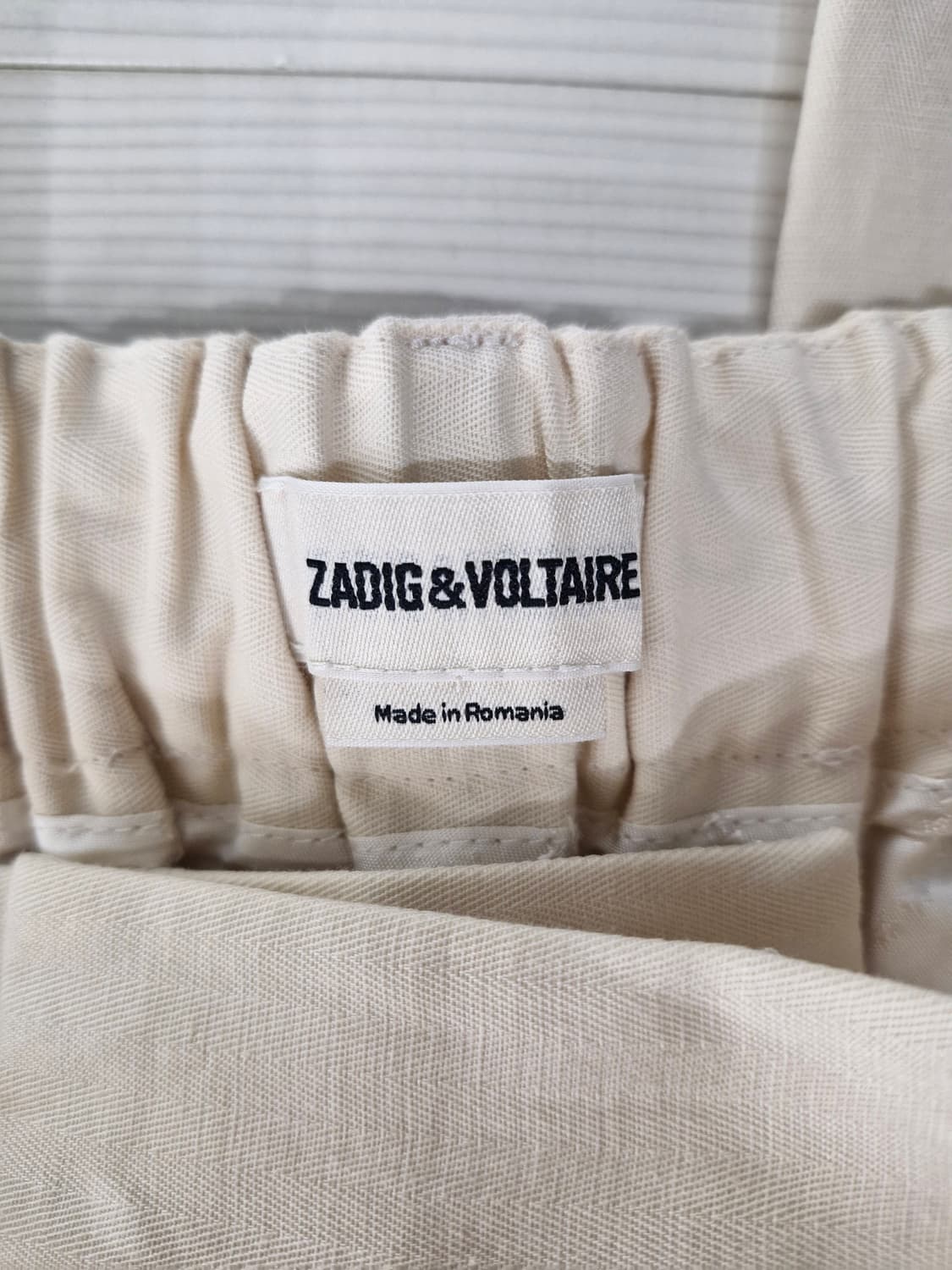 쟈딕앤볼테르 백밴딩 린넨 팬츠 아이보리(36) 상품이미지6