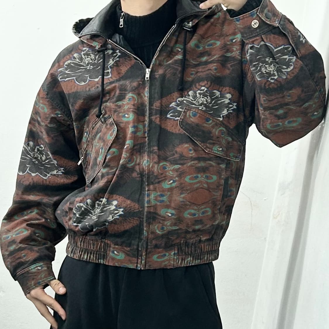 슈프림 23FW 레더카라 유틸리티 자켓 피콕 상품이미지2