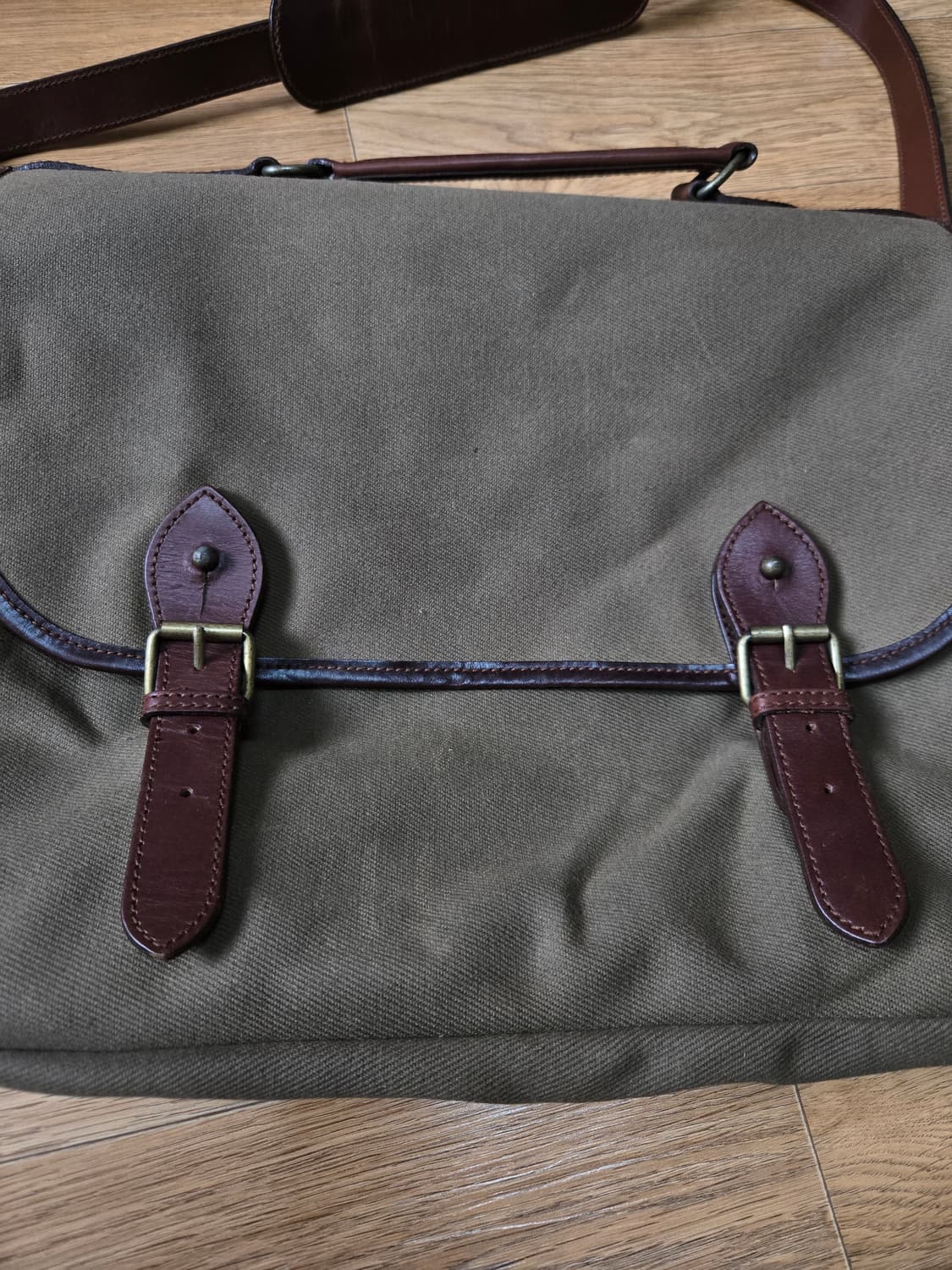 폴로 랄프로렌 레더 트랩 캔버스 메신저백 상품이미지2