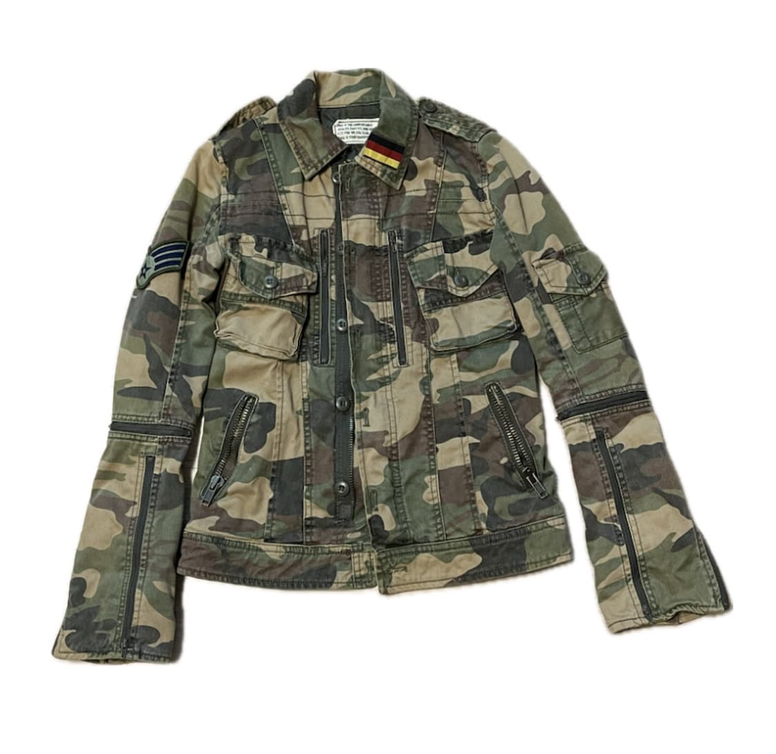 빈티지 밀리터리 카모 자켓 펑크그런지 상품이미지1