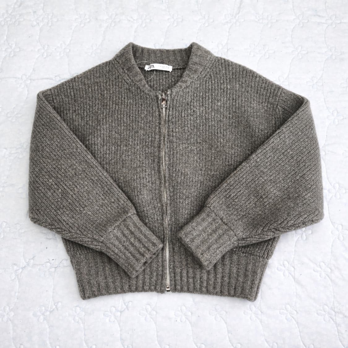 자라 ZARA 그레이 니트 집업 S사이즈 상품이미지1