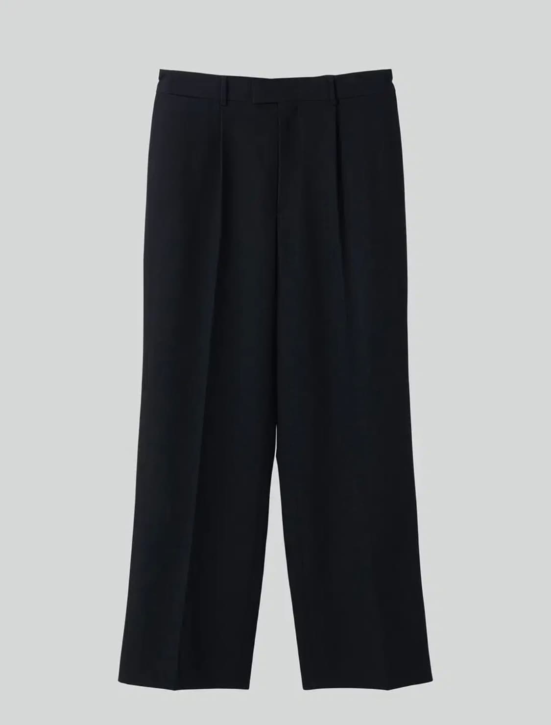 렉토 25SS 허리 밴딩 울 블렌드 팬츠 슬랙스 블랙 상품이미지2