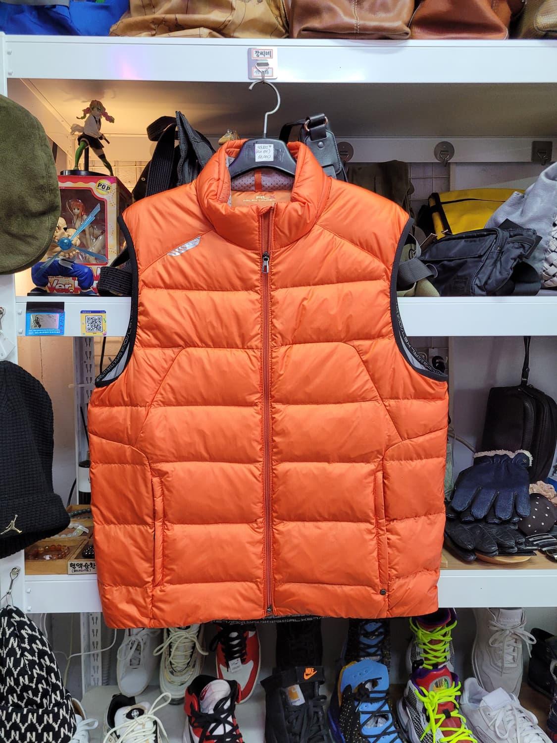 RLX 폴로 랄프로렌 오렌지 패딩 조끼 (오리털) 상품이미지1
