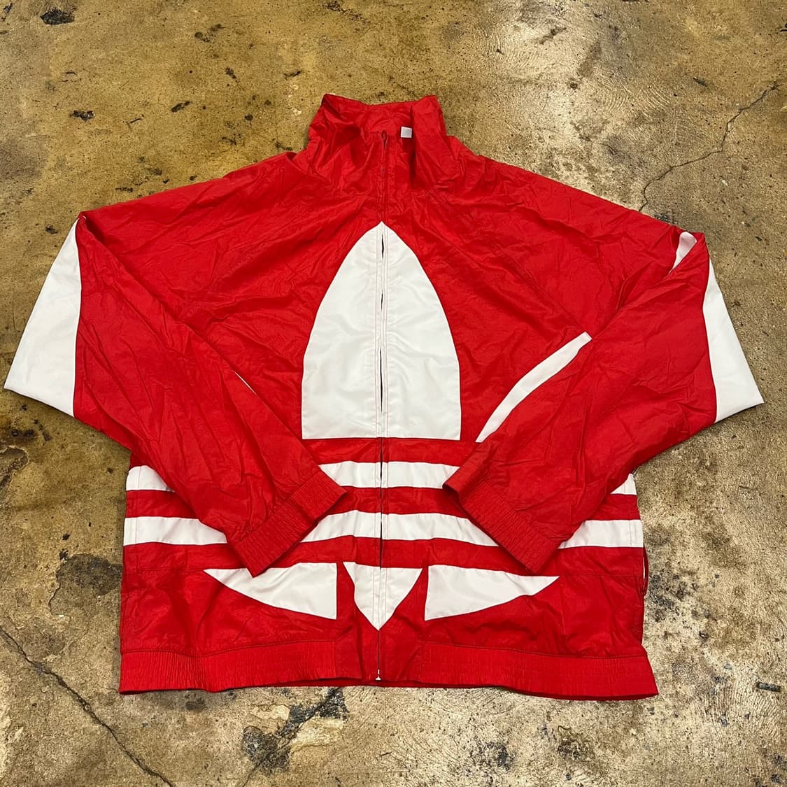 [정품/2XL] 아디다스 빅트레포일 바람막이 레드 b8 상품이미지2