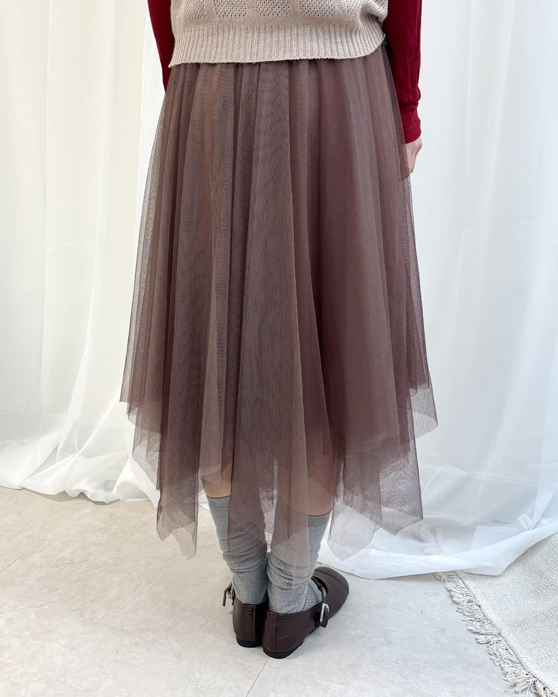 valerie brown mixed tulle layered skirt 상품이미지3