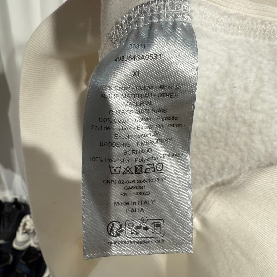 (XL) 디올 꾸뛰르 Charm 맨투맨 , 상품이미지5