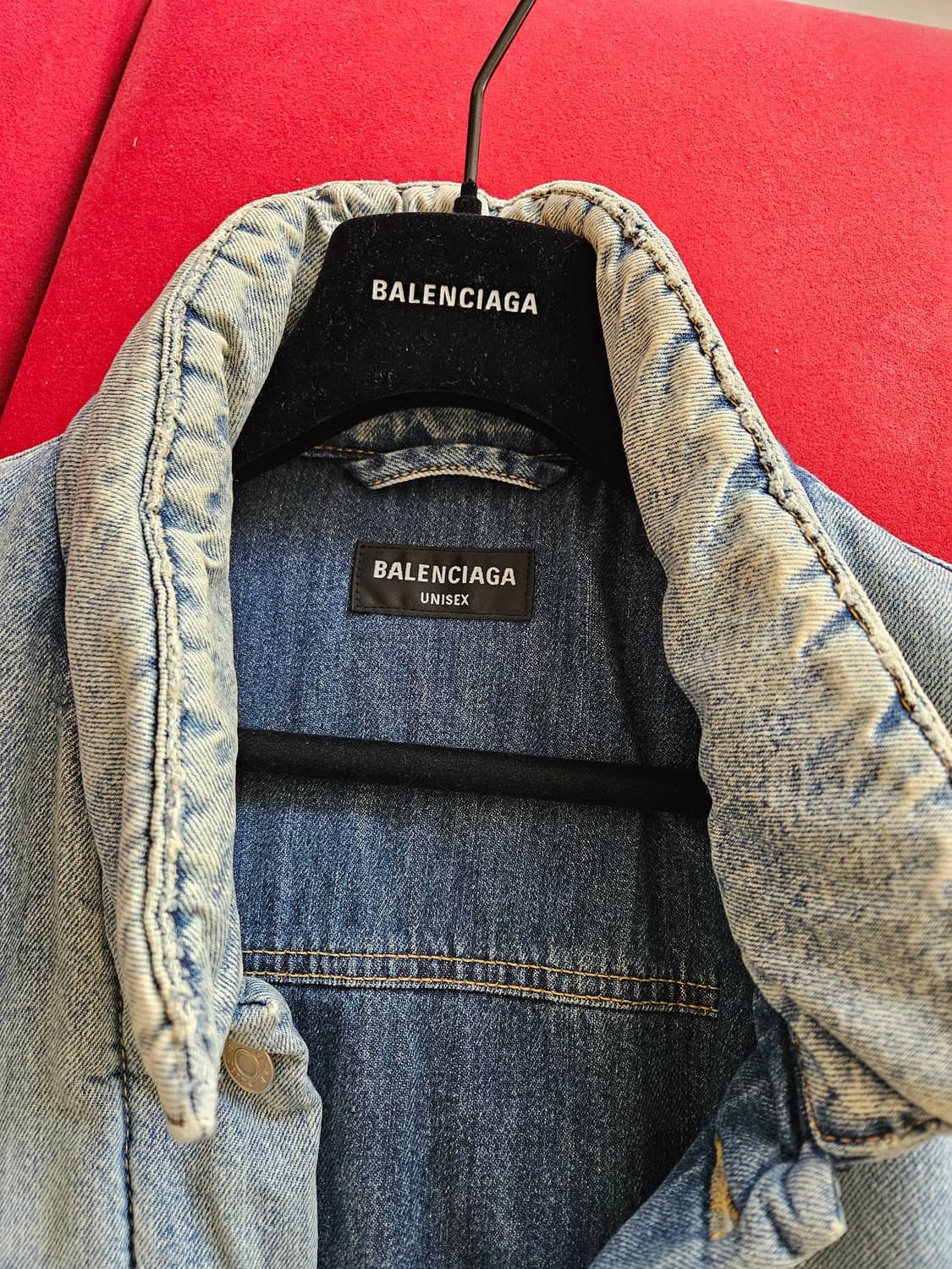 [48] 발렌시아가 패디드 재패니스 데님 자켓 연청 상품이미지2