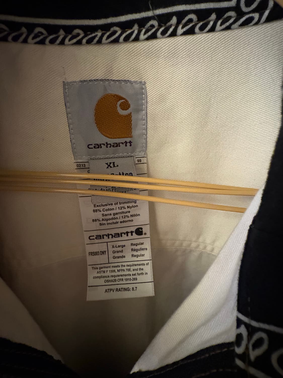 칼하트(Carhartt) FR라인 리메이크 반다나 패치워크 자켓 cl  상품이미지4