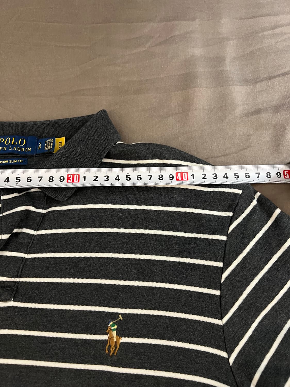 폴로 랄프로렌 줄무늬 차콜 카라티 s 상품이미지6
