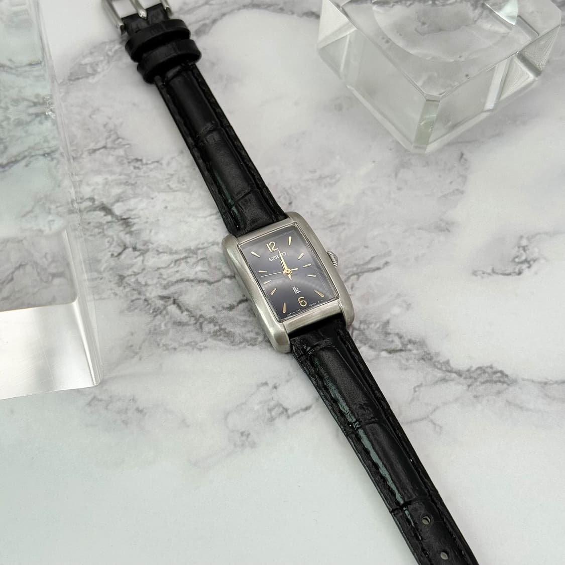 90's00's 빈티지 세이코 루키아 클래식 스퀘어 블랙 다이얼 워치 상품이미지7