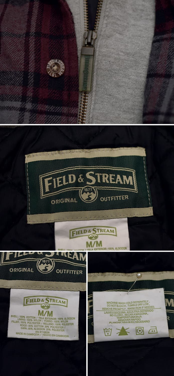 필드 앤 스트림 집업 후드 플란넬 체크 셔츠 패딩 자켓 (105+) 상품이미지10