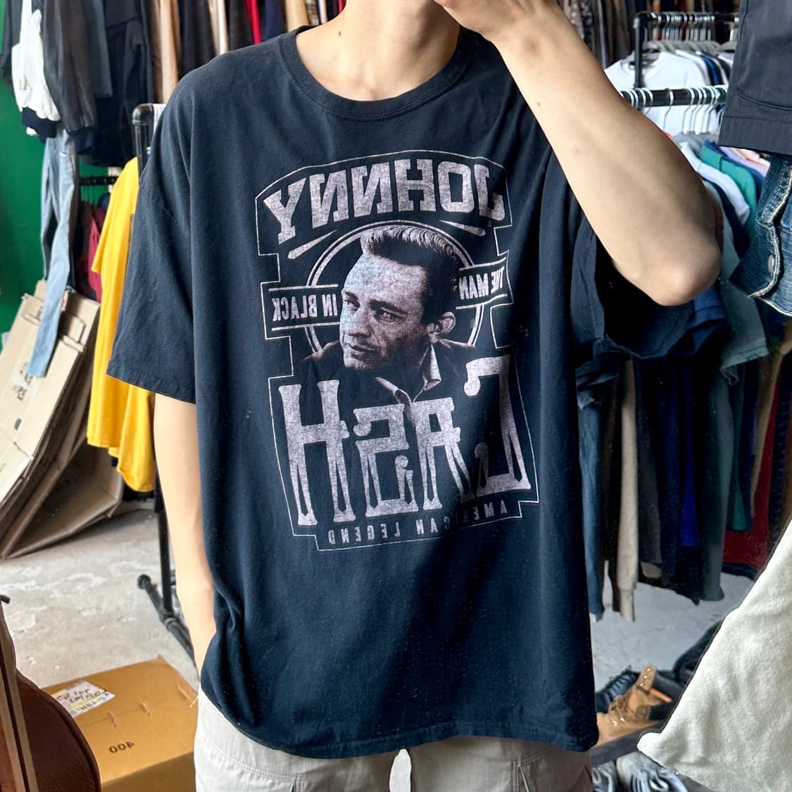 빈티지 조니 캐쉬 프린팅 반팔티 3XL 상품이미지1
