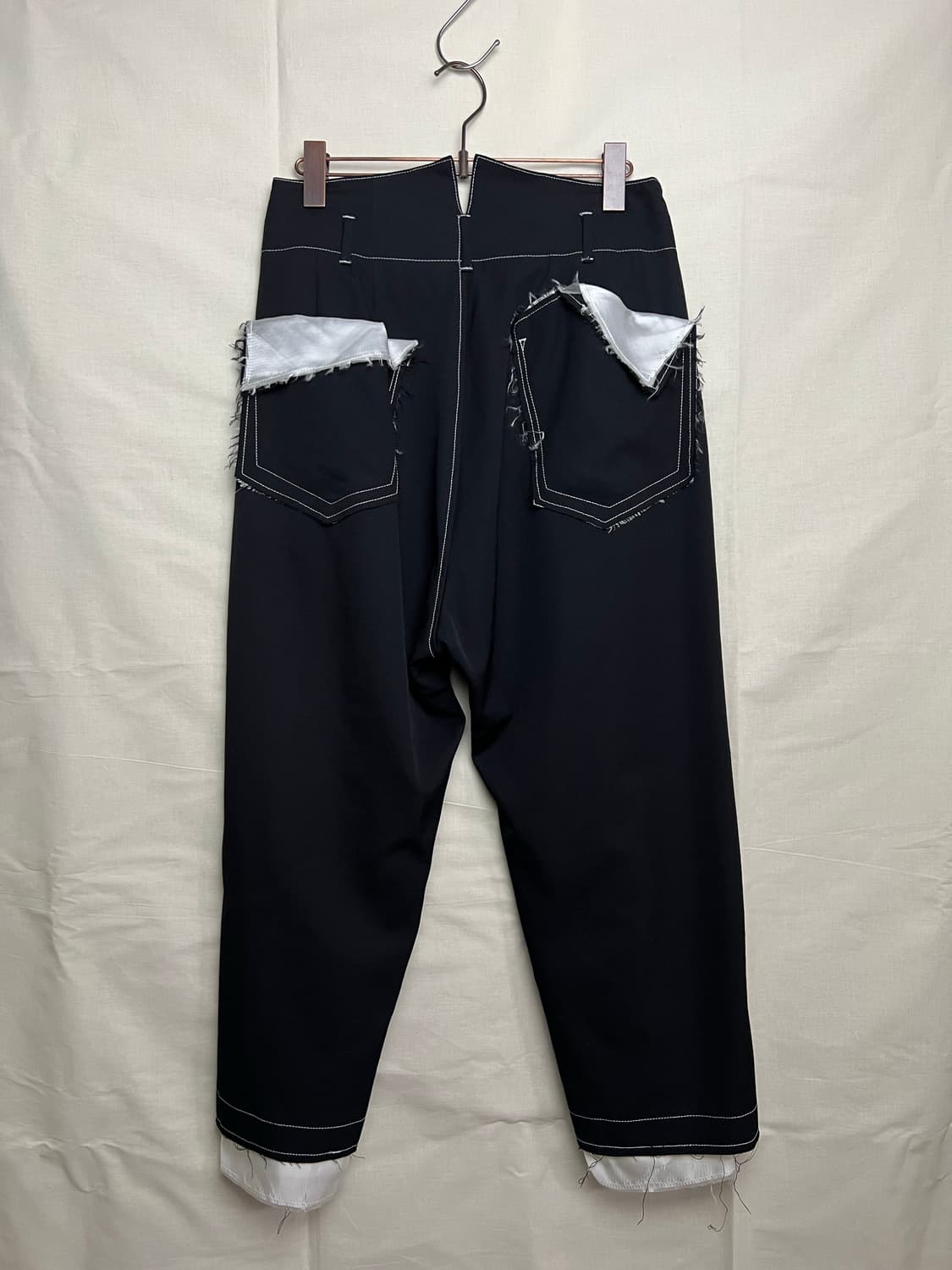 SULVAM 설밤 하이웨스트 스티치 스트레이트 팬츠 상품이미지2