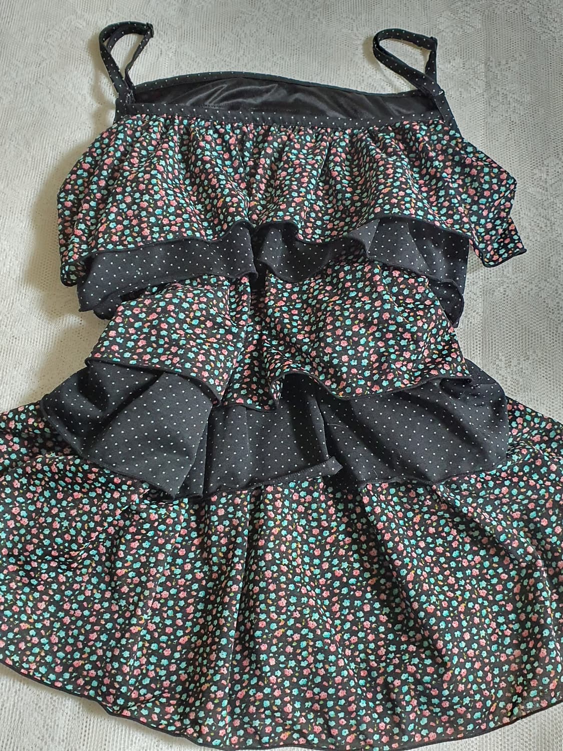 [일본빈티지] 플라워 프린트 레이어드 끈 나시 원피스 상품이미지9