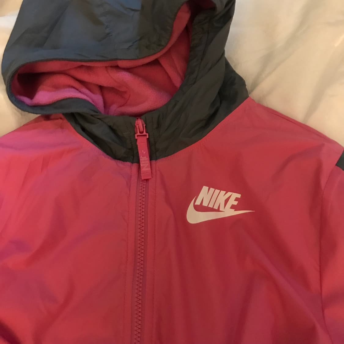 NIKE 나이키 핑크 후리스 바람막이 후드집업 상품이미지3