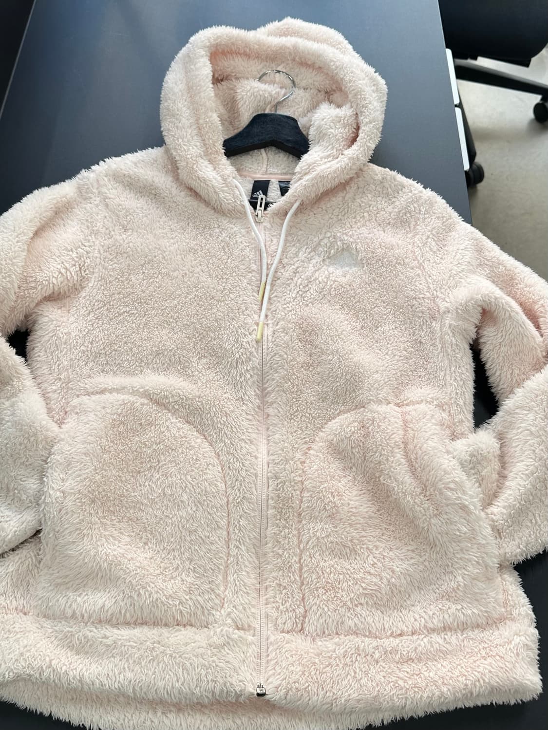 아디다스 플리스 후드집업 딸기우유 상품이미지5