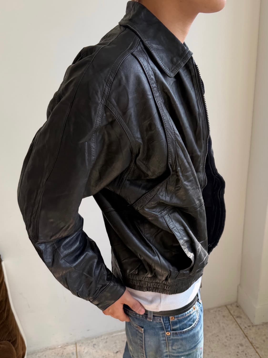 리얼레더 양가죽 블루종 자켓 상품이미지3
