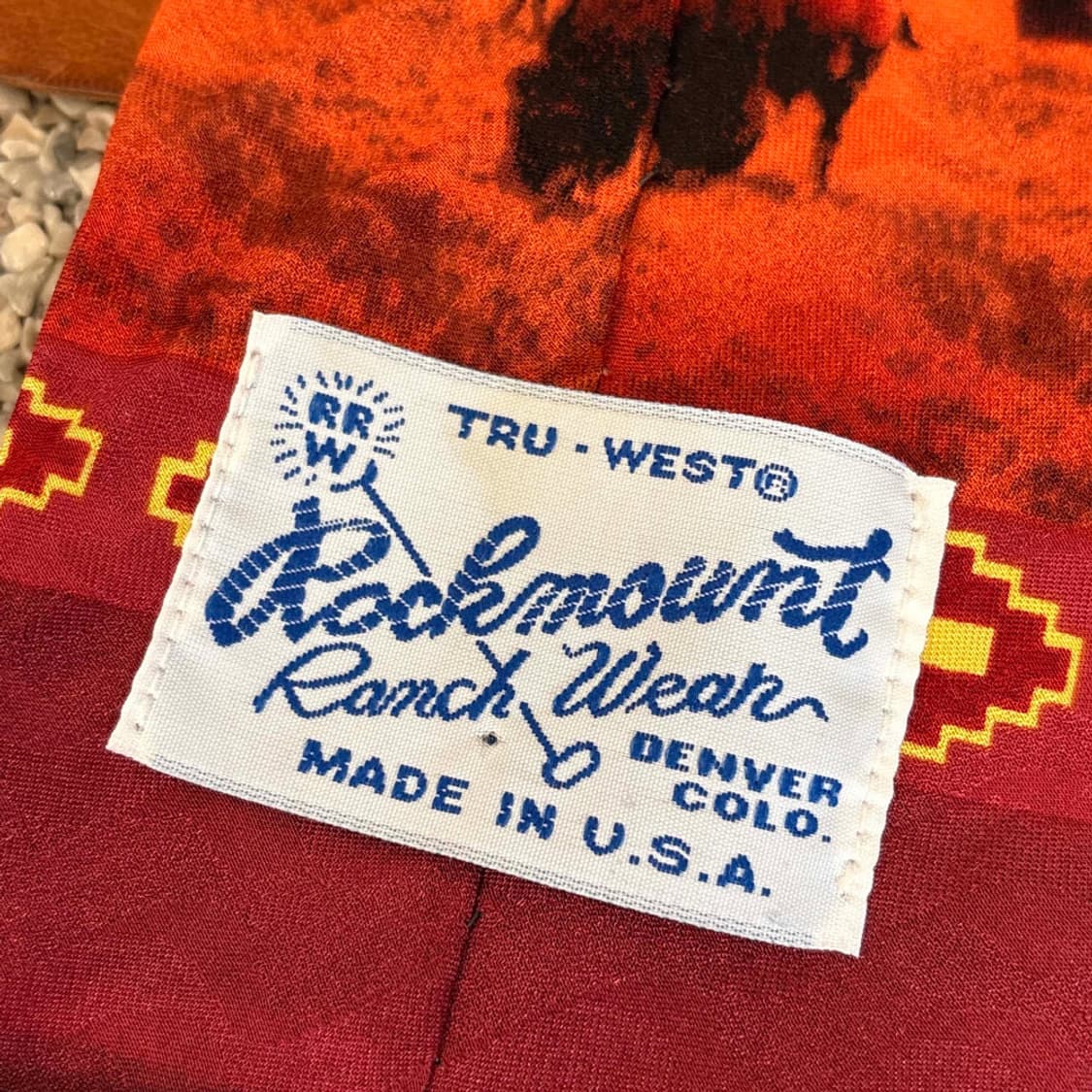 80-90s rockmount made in usa silk 넥타이 상품이미지6