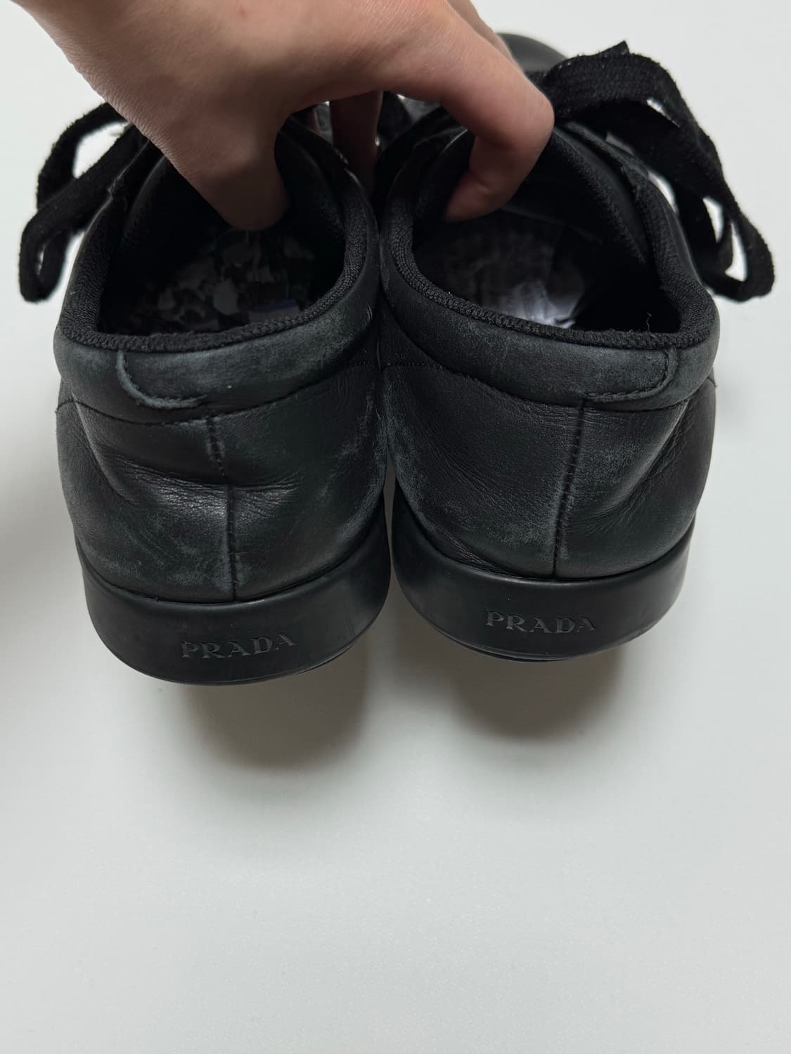 프라다 레더 블랙 스니커즈 8.5 상품이미지8