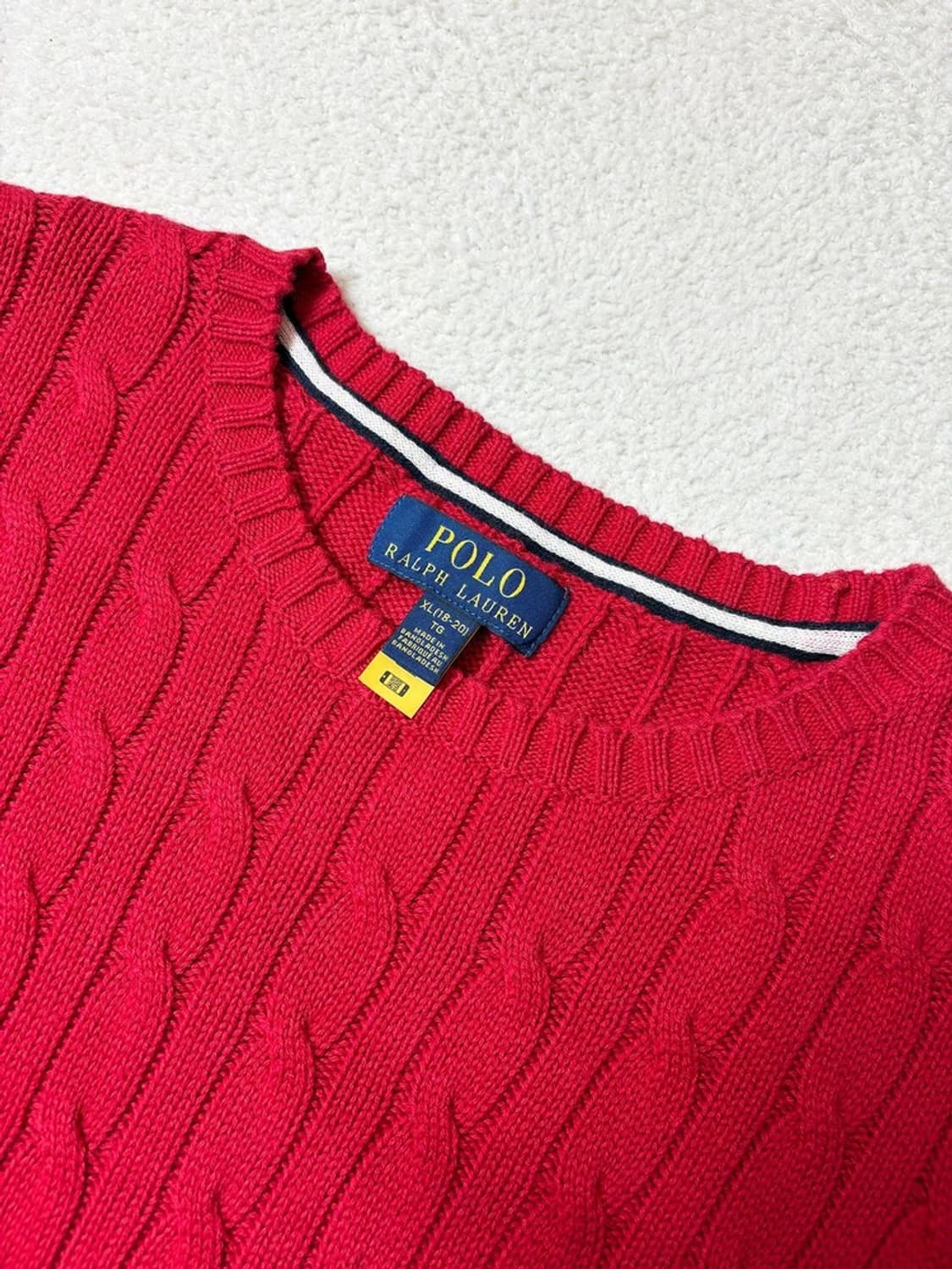 폴로 랄프로렌 큐알 신형 꽈배기 코튼 니트 PN6563 상품이미지3