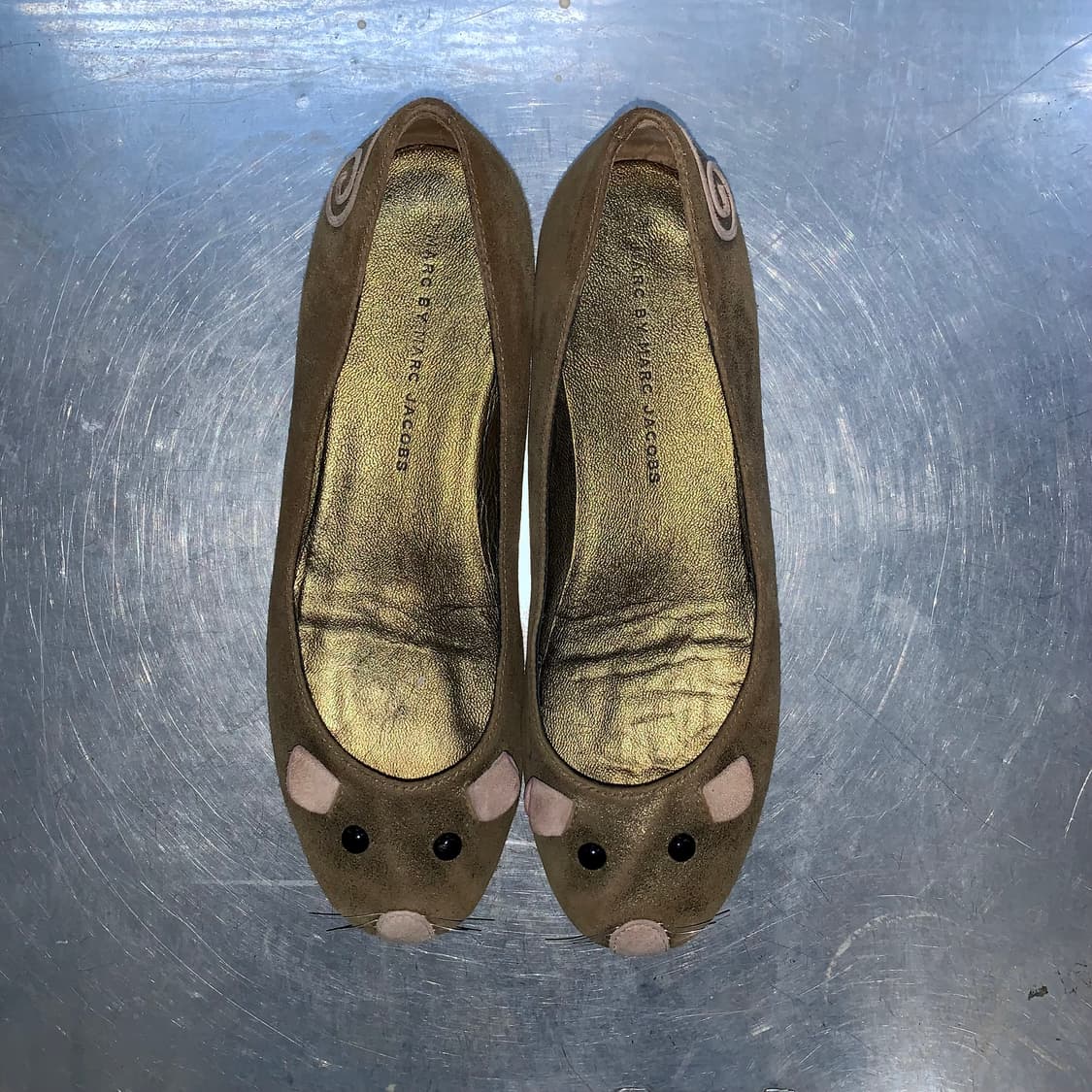 00s 마크 제이콥스 스웨이드 마우스 발레 플랫 상품이미지3