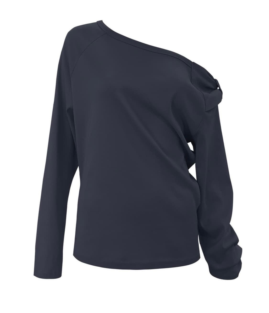 체메씨 보우원숄더롱슬리브 네이비 팔아요 상품이미지1