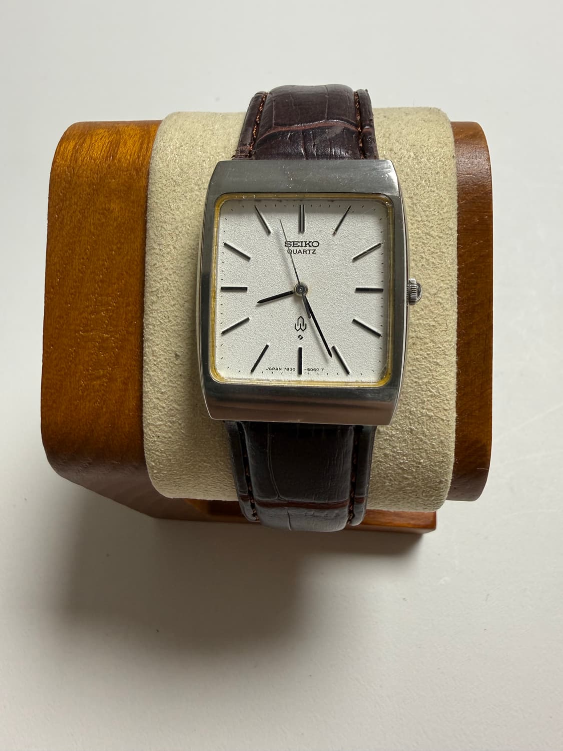 세이코 Seiko 쿼츠 스퀘어 브라운  상품이미지2