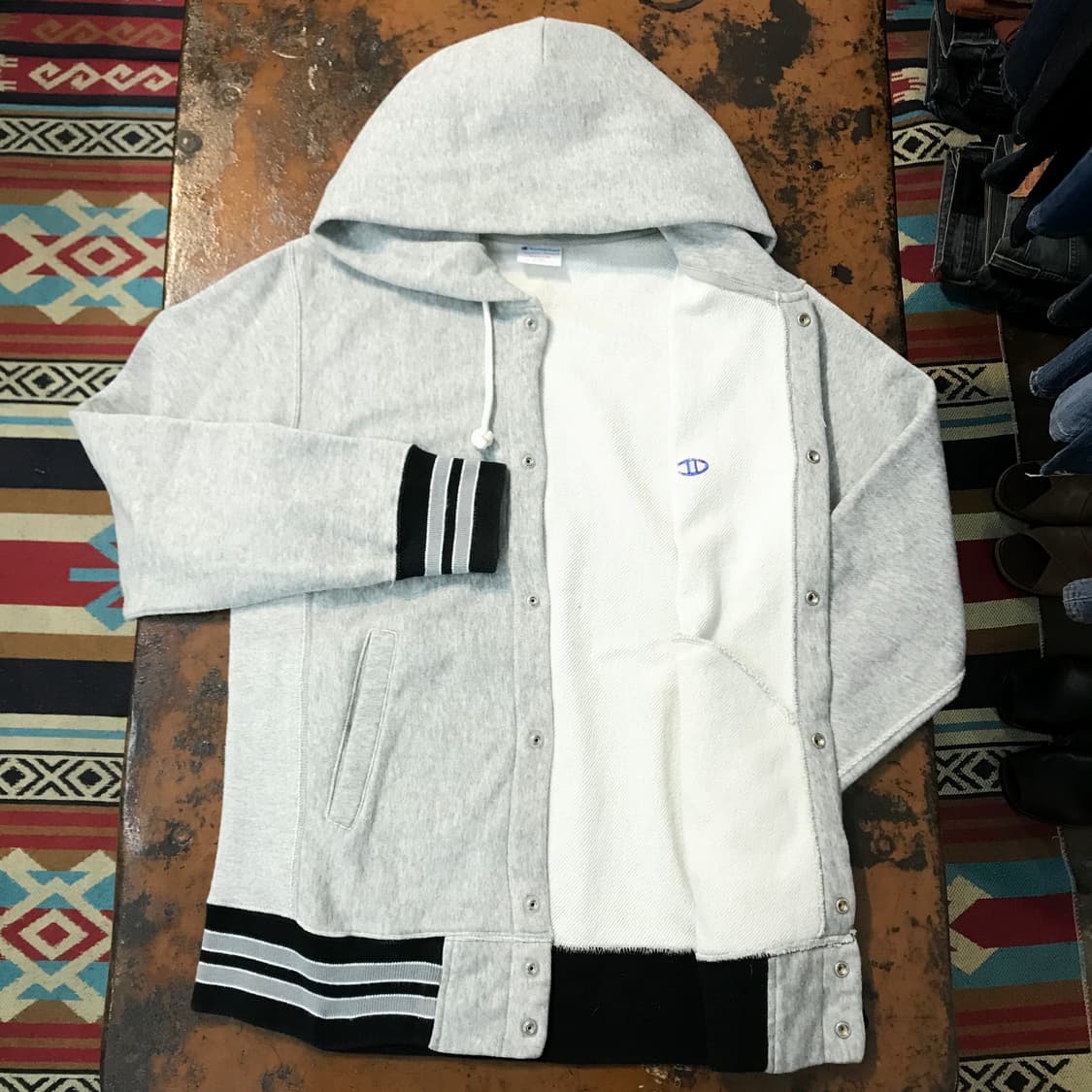 챔피온 리버스위브 그레이 스타디움 후드 자켓 남성 102 여성 프리사이즈 상품이미지6