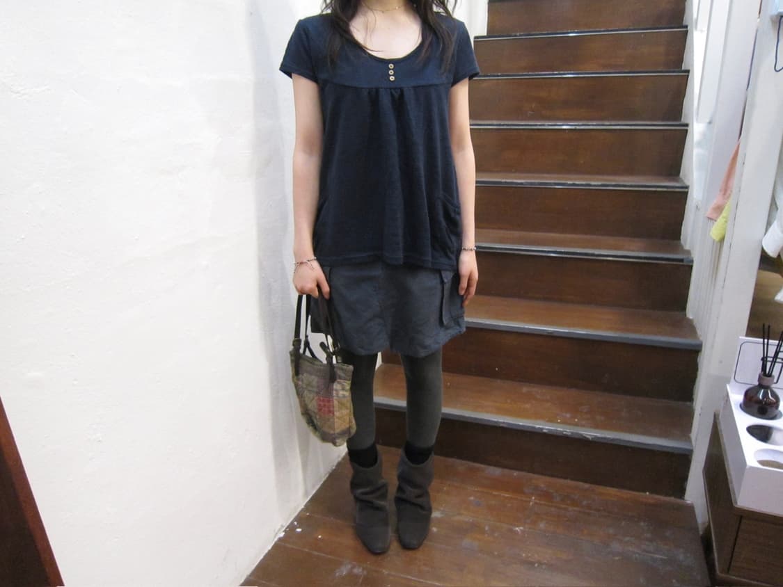 빈티지 카고 미니 스커트 언발란스 절개 디테일 네이비 상품이미지7