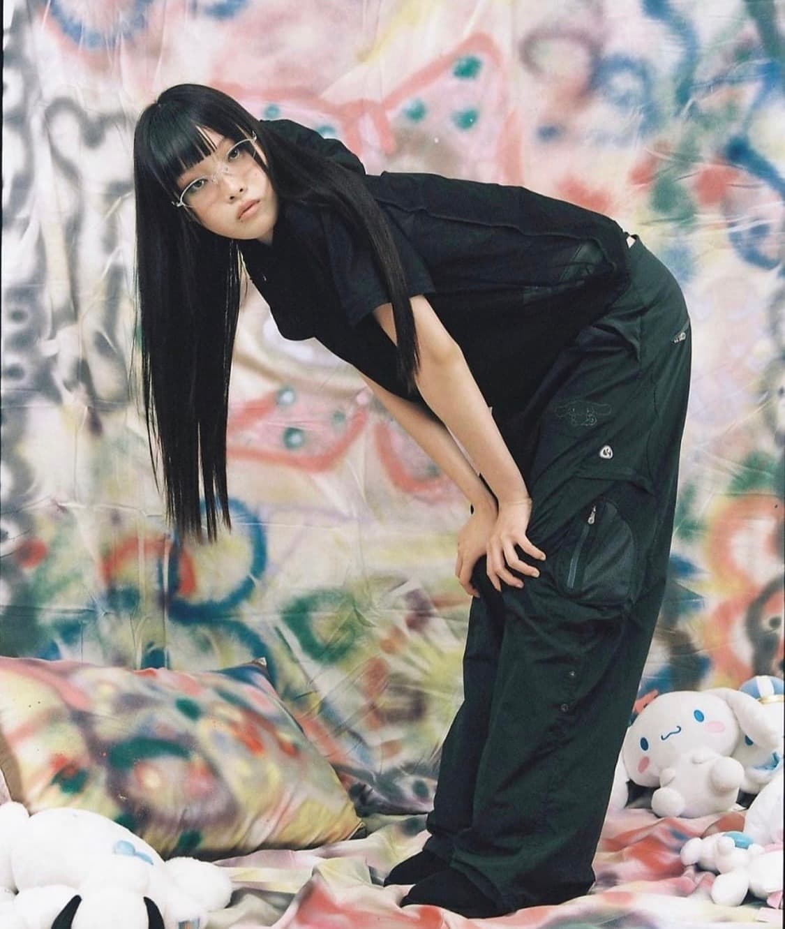 코이세이오 시나모롤 포켓 팬츠 차콜 1사이즈 상품이미지1