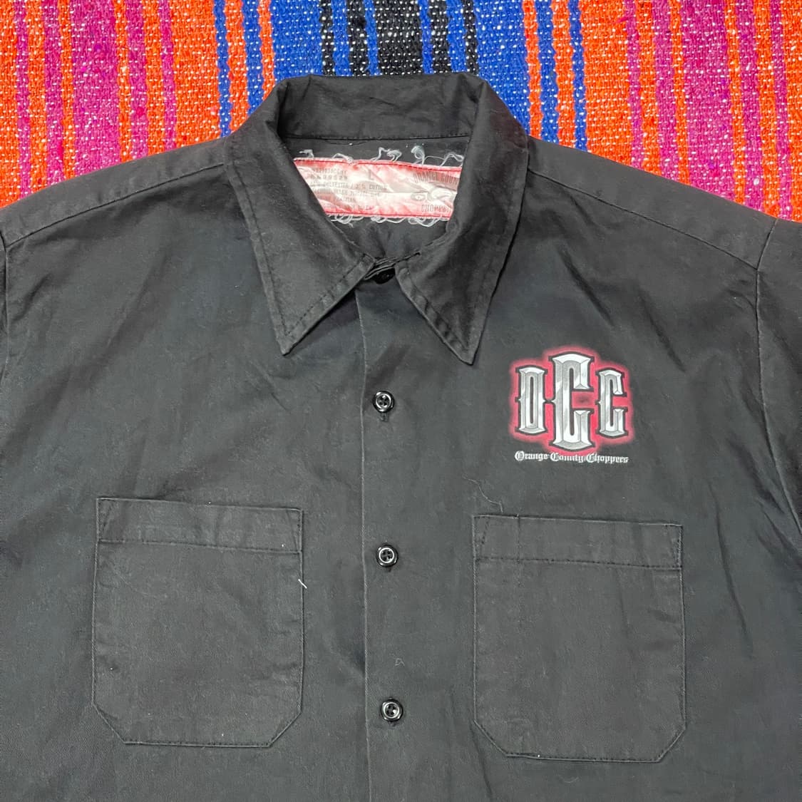 오렌지카운티 쵸퍼 반팔셔츠 빈티지 바이크 할리 남방 상품이미지3