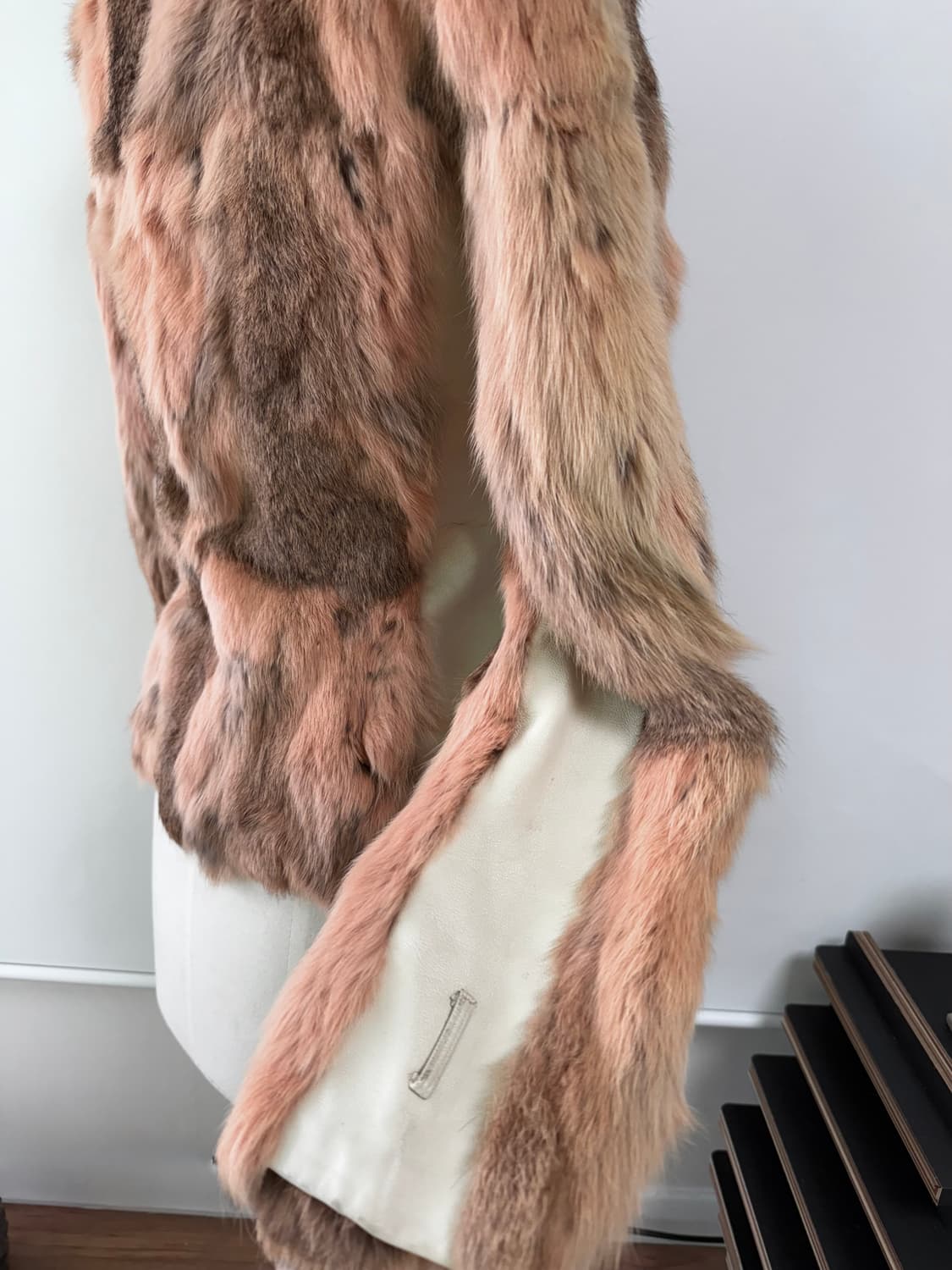 rabbit fur leather jacket 상품이미지3