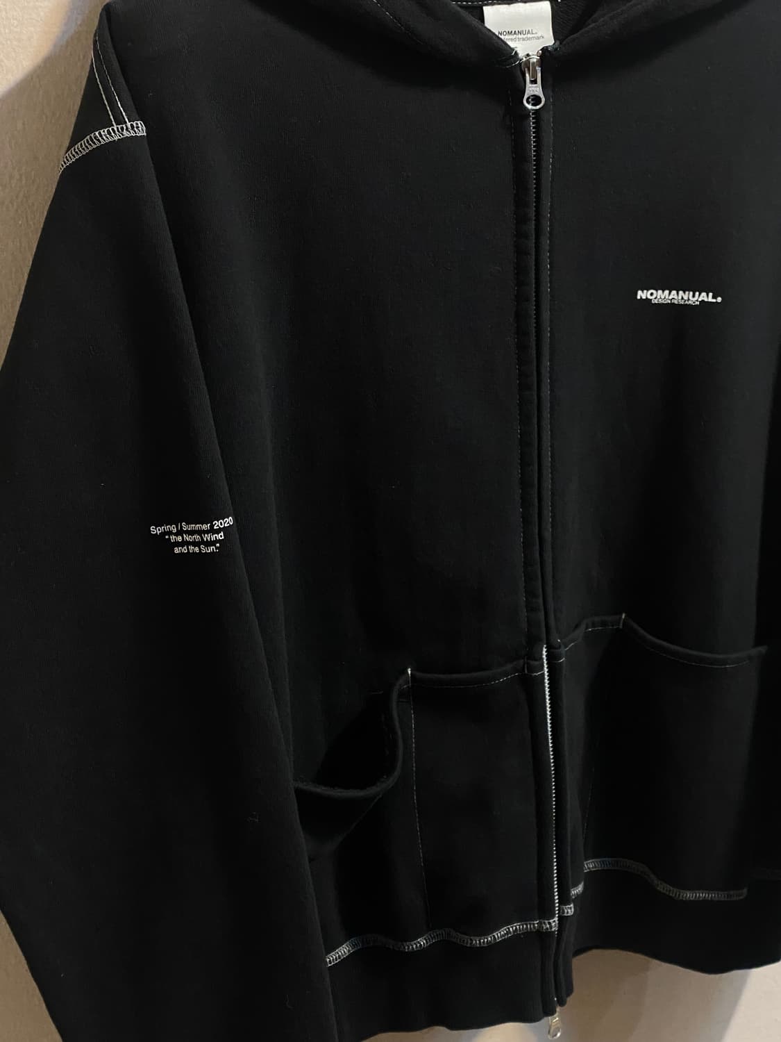 노매뉴얼 로고 집업 후디 상품이미지3