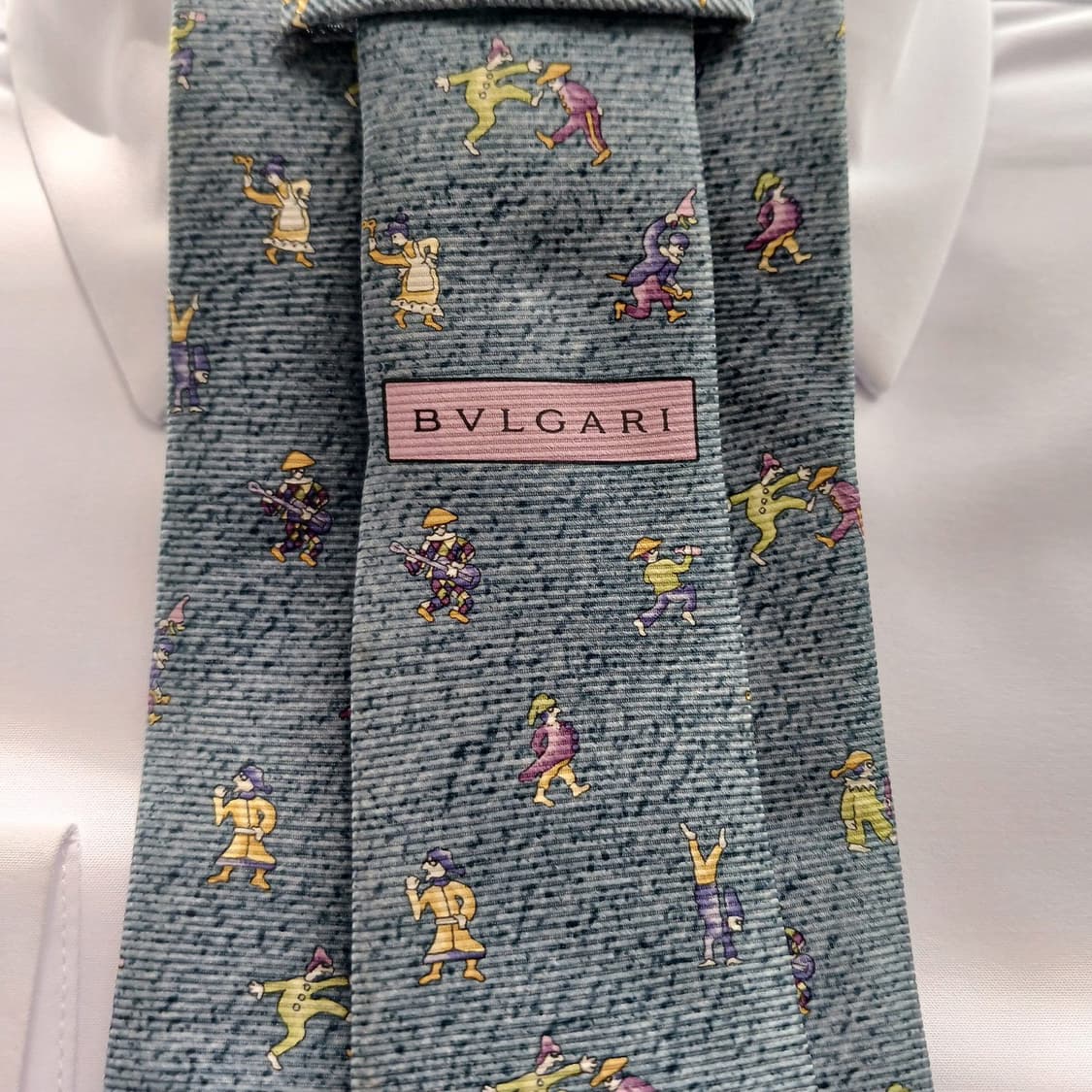 불가리 실크 패턴 넥타이 9.9cm B등급 A18247
 상품이미지4