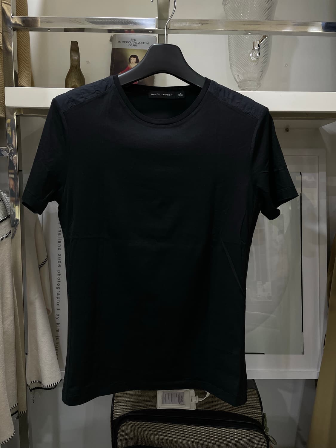 폴로랄프로렌(블랙라벨)/블랙 라운드반팔티 상품이미지1
