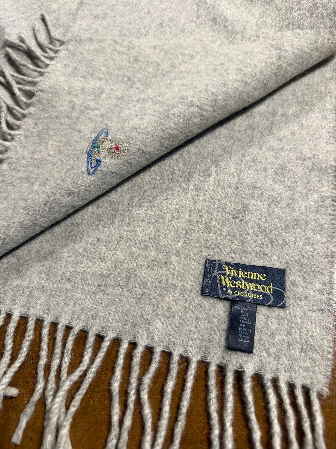 비비안웨스트우드 Vivienne Westwood 오브 자수 울 머플러 상품이미지4