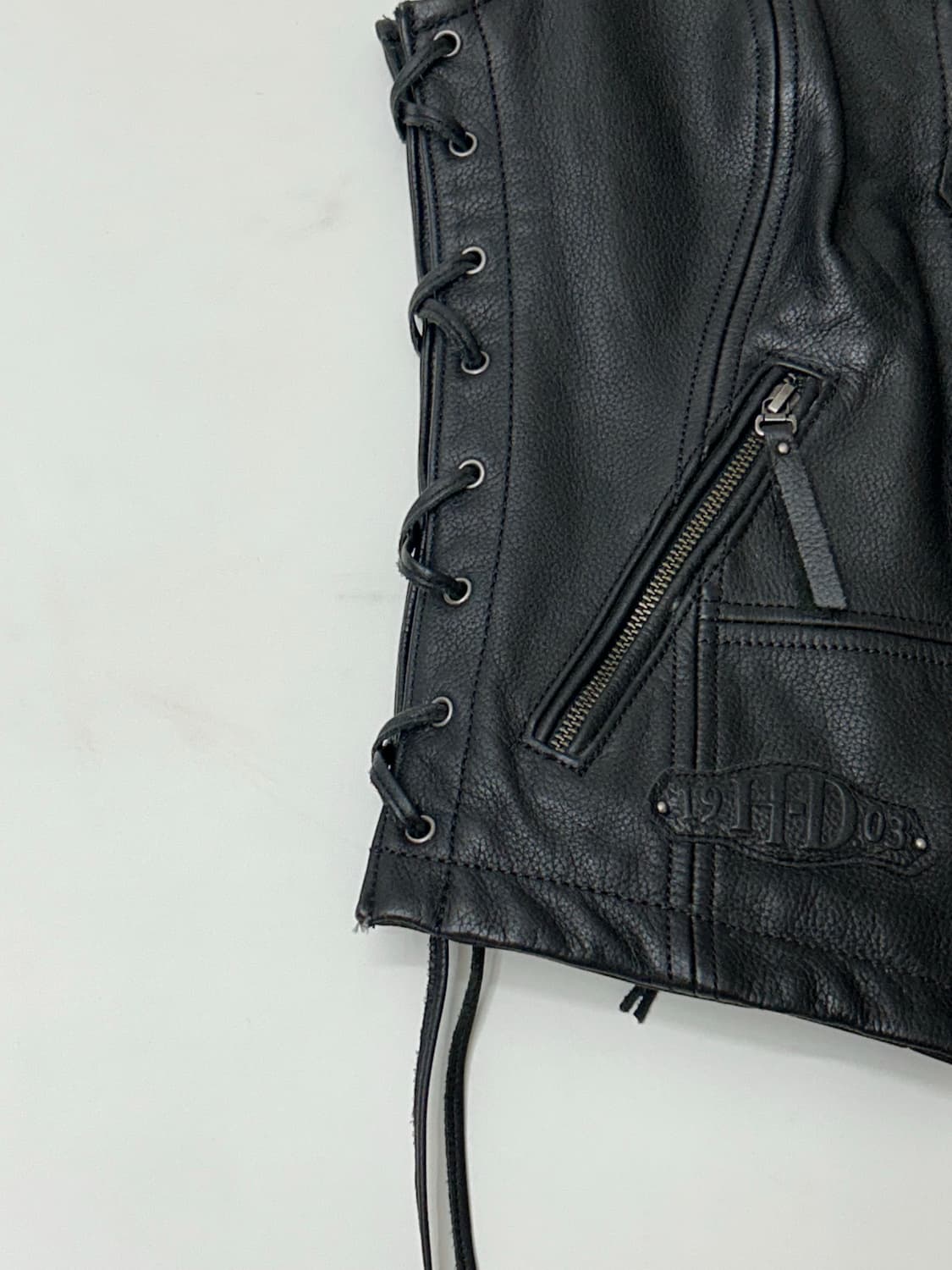 Harley Davidson 애비뉴 가죽 조끼 상품이미지2