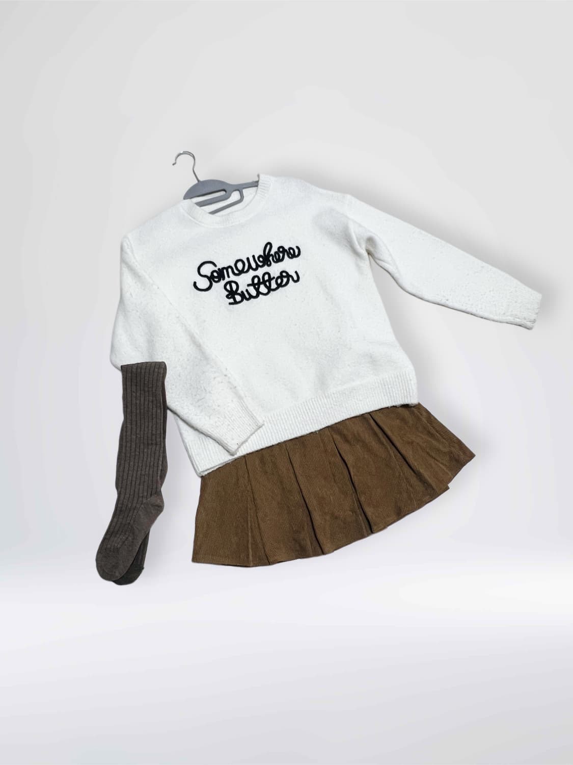 니트,치마,양말 코디세트 상품이미지1