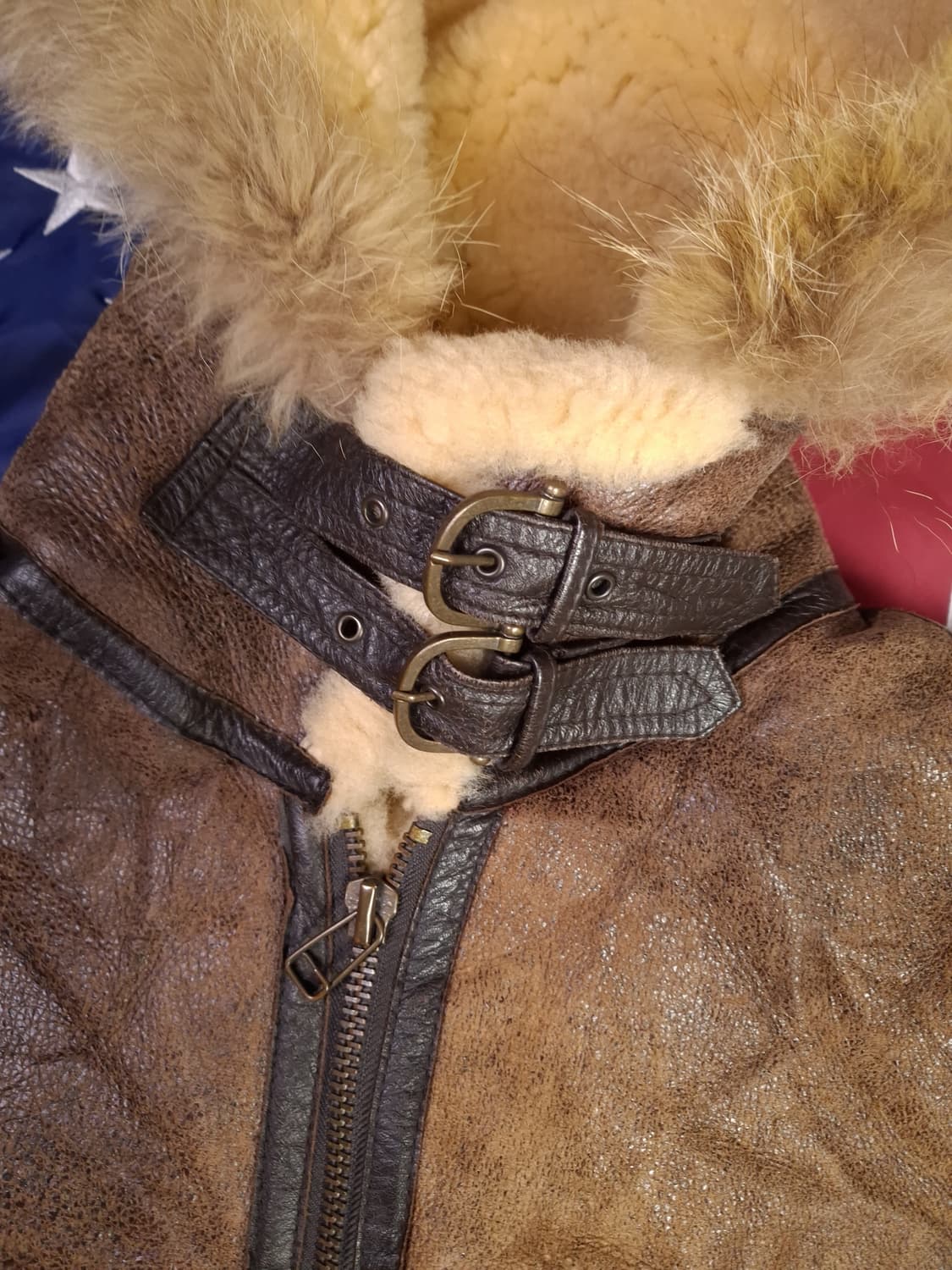 90's 미공군 B-3 TYPE 리얼레더 항공폭격기 무스탕 상품이미지3