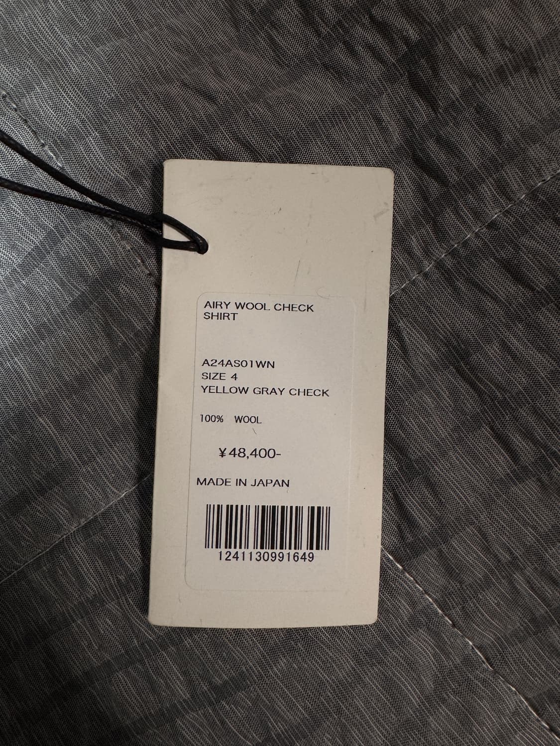 (4사이즈) 오라리 에어리 울 체크 셔츠 24AW AURALEE 상품이미지5